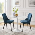 thumbnail image 1 of Modway Lippa 48" Oval Metal Artificial Marble Dining Table in White, 1 of 7