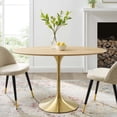thumbnail image 1 of Modway Lippa 48" Oval Wood Dining Table in Gold Natural, 1 of 6