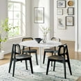 thumbnail image 1 of Modway Lippa 47" Round Artificial Marble Dining Table in White, 1 of 7