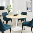thumbnail image 1 of Modway Lippa 48" Round Modern Wood Dining Table in White and Brown, 1 of 8