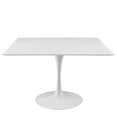 thumbnail image 1 of Modway Lippa 47" Square Modern Wood Top Dining Table in White, 1 of 8