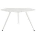 thumbnail image 1 of Modway Lippa 54" Round Artificial Marble Dining Table with Tripod Base in White, 1 of 4