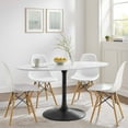 thumbnail image 1 of Modway Lippa 60" Oval Lacquered MDF Dining Table in Black/White, 1 of 7