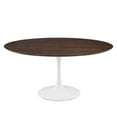 thumbnail image 1 of Modway Lippa 60" Round Modern Wood/Metal Dining Table in Cherry/White, 1 of 6
