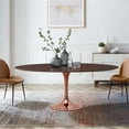 thumbnail image 1 of Modway Lippa 78" Oval Wood Dining Table in Rose Cherry Walnut, 1 of 3