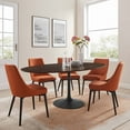 thumbnail image 1 of Lippa 78" Oval Wood Grain Dining Table, 1 of 7
