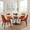 thumbnail image 1 of Modway Lippa 78" Oval Wood Grain Dining Table in Black Natural, 1 of 7