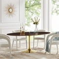 thumbnail image 1 of Modway Lippa 78" Oval Wood Grain Dining Table in Gold Cherry Walnut, 1 of 7