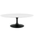thumbnail image 1 of Modway Lippa Oval 48" Mid-Century Modern Coffee Table in Black White, 1 of 7