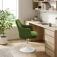 thumbnail image 1 of Lippa Swivel Dining Armchair in White Moss Green, 1 of 10