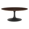 thumbnail image 1 of Modway Lippa Round 36" Wood Grain Mid-Century Modern Coffee Table in Black Cherry Walnut, 1 of 7
