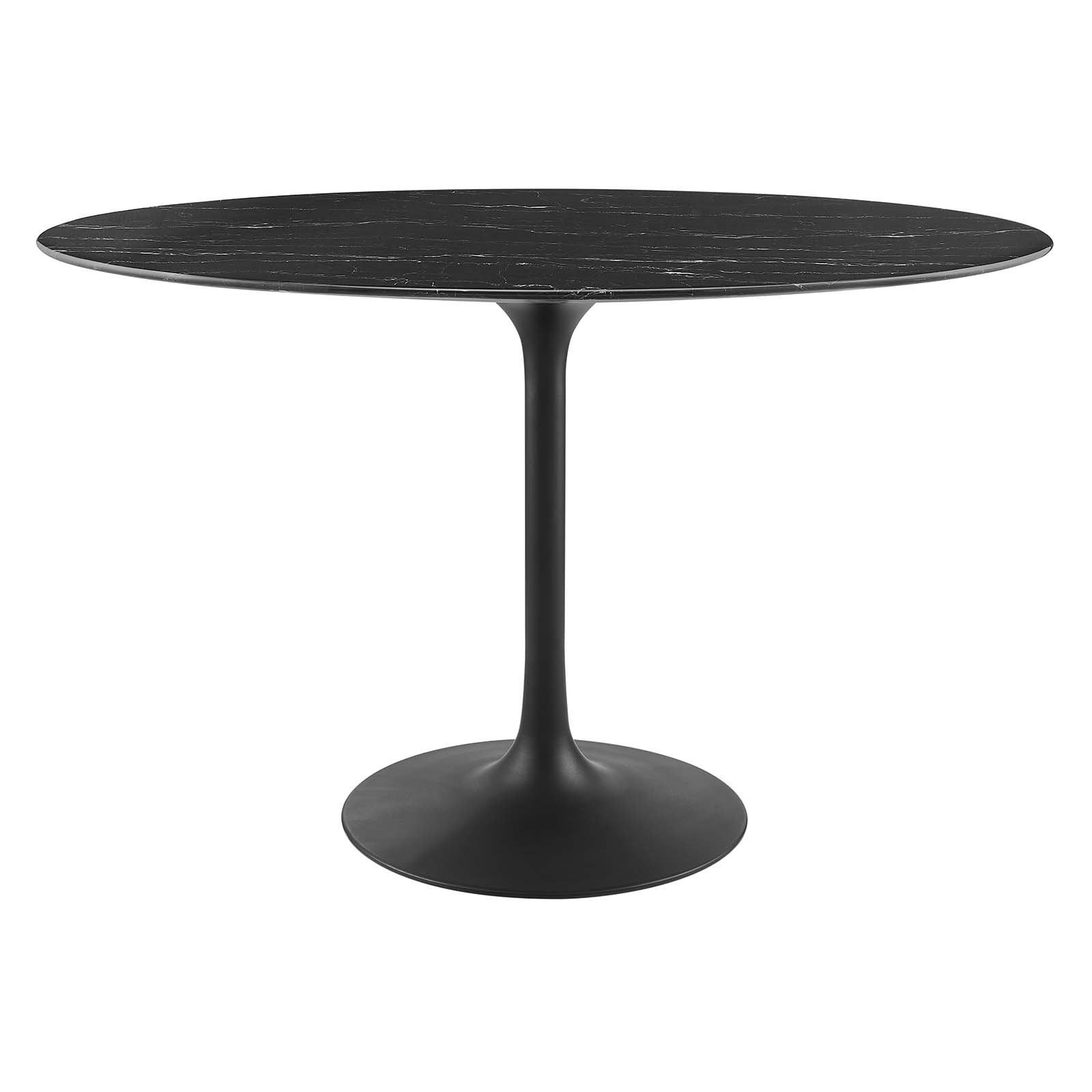 Modway Lippa Round 48" MidCentury Modern Artificial Marble Dining