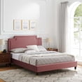 thumbnail image 1 of Modway Liva Performance Velvet King Bed in Dusty Rose, 1 of 7