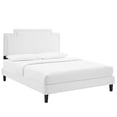 thumbnail image 1 of Modway Liva Performance Velvet King Bed in White, 1 of 9