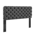 thumbnail image 1 of Modway Lizzy Tufted Full/Queen Performance Velvet Headboard in Charcoal, 1 of 9