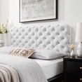 thumbnail image 1 of Modway Lizzy Tufted Twin Performance Velvet Headboard in White, 1 of 7
