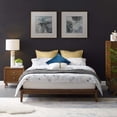 thumbnail image 1 of Modway Lodge King Wood Platform Bed Frame in Walnut, 1 of 6