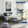 thumbnail image 1 of Modway Lodge Queen Modern Solid Wood Platform Bed Frame in Gray, 1 of 3