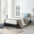 thumbnail image 1 of Modway Lodge Twin Modern Solid Wood Platform Bed Frame in Gray, 1 of 6