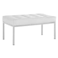 thumbnail image 1 of Modway Loft Tufted Medium Upholstered Faux Leather Bench, White, 1 of 2