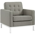 thumbnail image 1 of Modway Loft Upholstered Fabric Armchair in Granite, 1 of 3