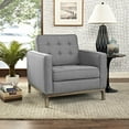 thumbnail image 1 of Modway Loft Upholstered Fabric Armchair in Light Gray, 1 of 5