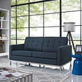 thumbnail image 1 of Modway Loft Upholstered Fabric Loveseat, Blue, 1 of 5