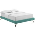 thumbnail image 1 of Modway Loryn Full Polyester Fabric Bed Frame with Round Splayed Legs in Teal, 1 of 5