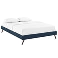 thumbnail image 1 of Modway Loryn King Fabric Bed Frame with Round Splayed Legs, Blue, 1 of 6