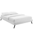 thumbnail image 1 of Modway Loryn Queen Vinyl Bed Frame with Round Splayed Legs in White, 1 of 3