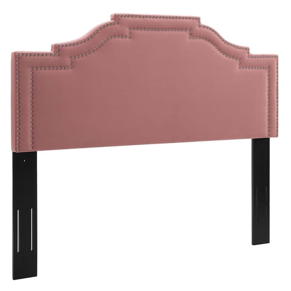 Modway Lucia King/California King Performance Velvet Headboard in Dusty Rose