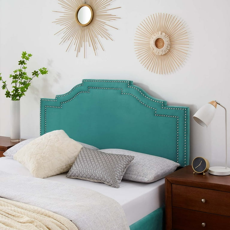 Modway Lucia Twin Performance Velvet Headboard in Teal