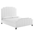 thumbnail image 1 of Modway Lucille Queen Performance Velvet Platform Bed, White, 1 of 10