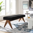 thumbnail image 1 of Modway Lyra 63" Boucle Upholstered Bench in Black, 1 of 9