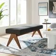 thumbnail image 1 of Modway Lyra 63" Fabric Upholstered Bench in Dark Gray, 1 of 9