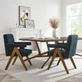 thumbnail image 1 of Modway Lyra Fabric Dining Room Chair - Set of 2 in Azure Fabric, 1 of 10