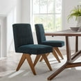 thumbnail image 1 of Modway Lyra 19" Heathered Fabric Dining Side Chair in Azure (Set of 2), 1 of 10