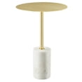 thumbnail image 1 of Modway Lyric Round Side Table in White Brass, 1 of 3
