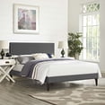 thumbnail image 1 of Modway Macie Full Fabric Platform Bed with Squared Tapered Legs in Gray, 1 of 5