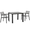 thumbnail image 1 of Modway Maine 3 Piece Outdoor Patio Dining Set in Brown Gray, 1 of 7