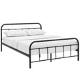 thumbnail image 1 of Modway Maisie Full Stainless Steel Bed Frame in Brown, 1 of 6