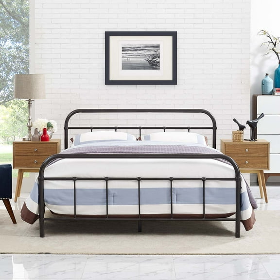 Maisie Queen Stainless Steel Bed Frame-MOD-5533