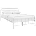 thumbnail image 1 of Modway Maisie Queen Powder Coated Sturdy Steel Bed Frame in White, 1 of 6