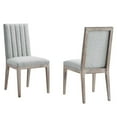 thumbnail image 1 of Modway Maisonette Solid Wood and Tufted Fabric Dining Side Chair in Light Gray, 1 of 7