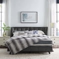 thumbnail image 1 of Modway Makenna Queen Performance Velvet Platform Bed in Gray, 1 of 7