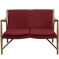 thumbnail image 1 of Modway Makeshift Upholstered Fabric Loveseat in Maple Red, 1 of 3