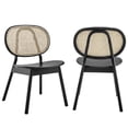 thumbnail image 1 of Modway Malina Wood Dining Side Chair Set of 2 in Black, 1 of 7
