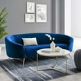 thumbnail image 1 of Modway Marchesa Upholstered Performance Velvet Sofa in Navy, 1 of 8