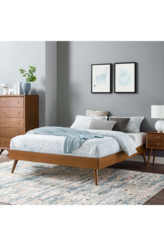 Margo Wood Platform Bed Frame, Twin, Brown