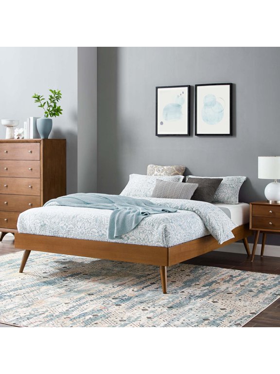 Margo Wood Platform Bed Frame, Twin, Brown